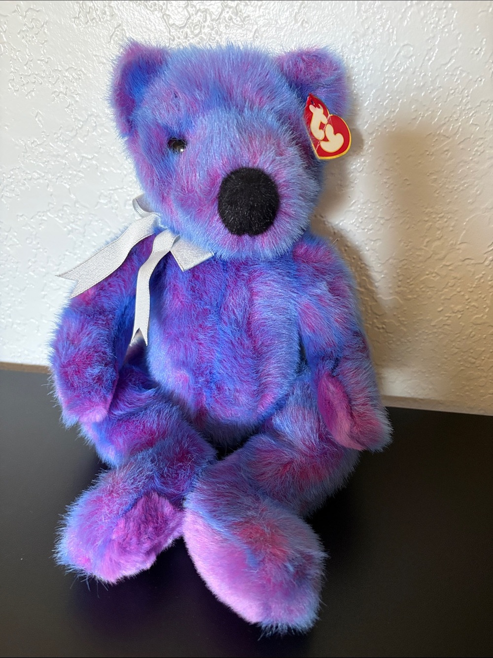 TY Plush Bear, Purplebeary, Stuffed Animal